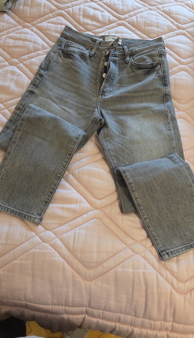 Gri Denim Kadın mango Kot Pantolon - Görsel 2
