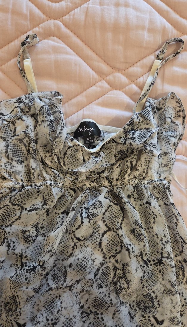 La senza Yılan Desenli Dantel Detaylı gece üstü - Görsel 2