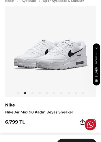 Nike Air Max 90 Kadin Beyaz Sneaker