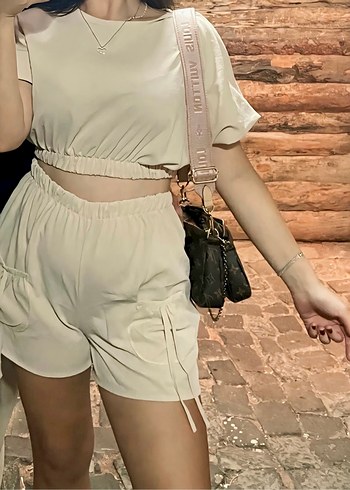 Trendyol & Milla Bej Keten Mini Kadın Tulum
