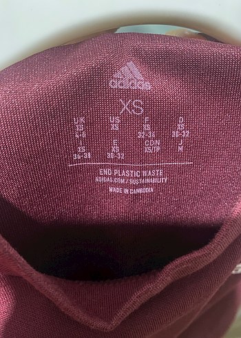 adidas Bordo Yüksek Yakalı crop Kolsuz Spor Üst - Görsel 6