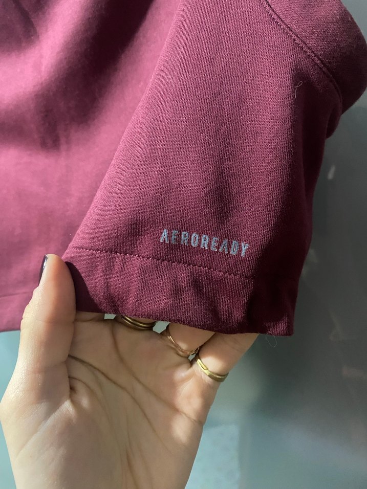 adidas Bordo Yüksek Yakalı crop Kolsuz Spor Üst - Görsel 5