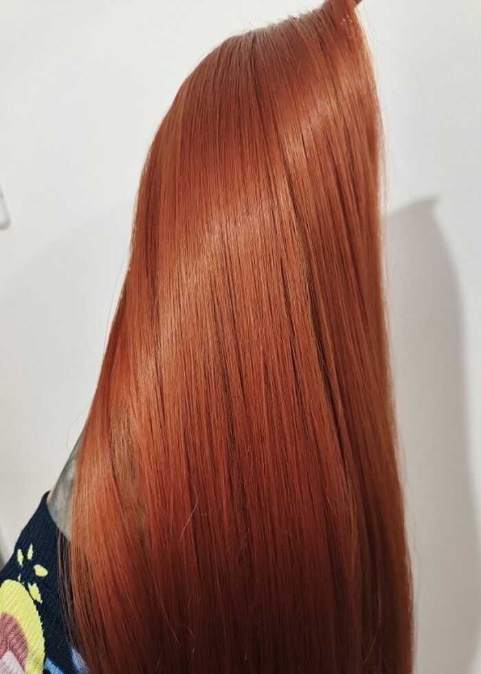 Bakır kızıl at kuyruğu saç - Görsel 5