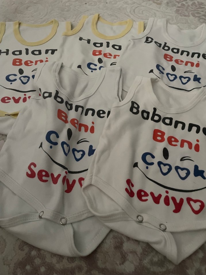 Baskılı Beyaz Erkek Bebek Kolsuz Body - Görsel 4