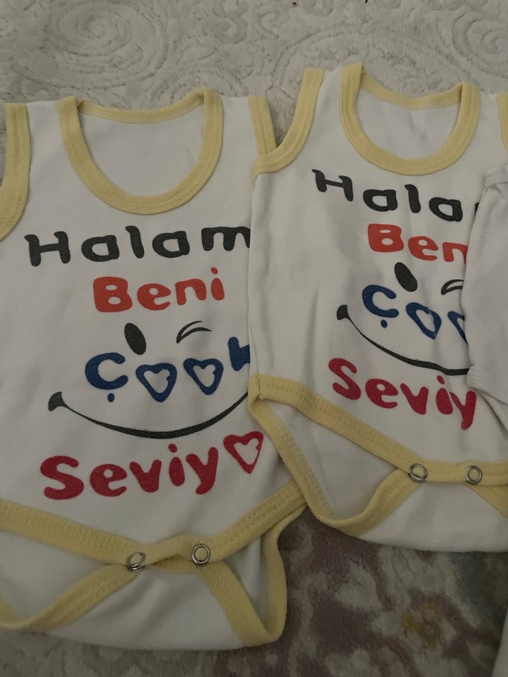 Baskılı Beyaz Erkek Bebek Kolsuz Body - Görsel 3