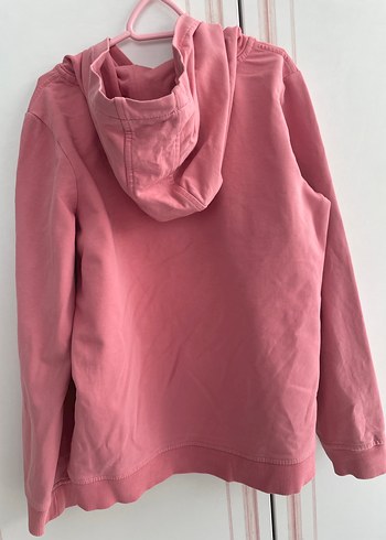 10 Yaş Beden pembe Renk Kızlar için Pembe Kapüşonlu Sweatshirt