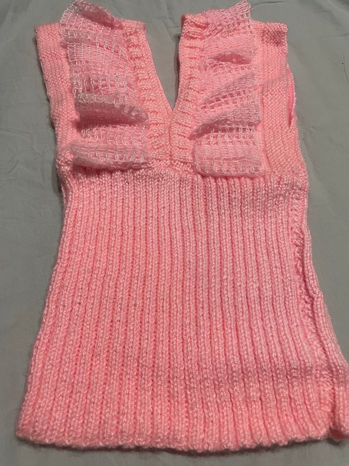 Kız Çocuk Pembe V Yaka Triko Süveter - Görsel 4