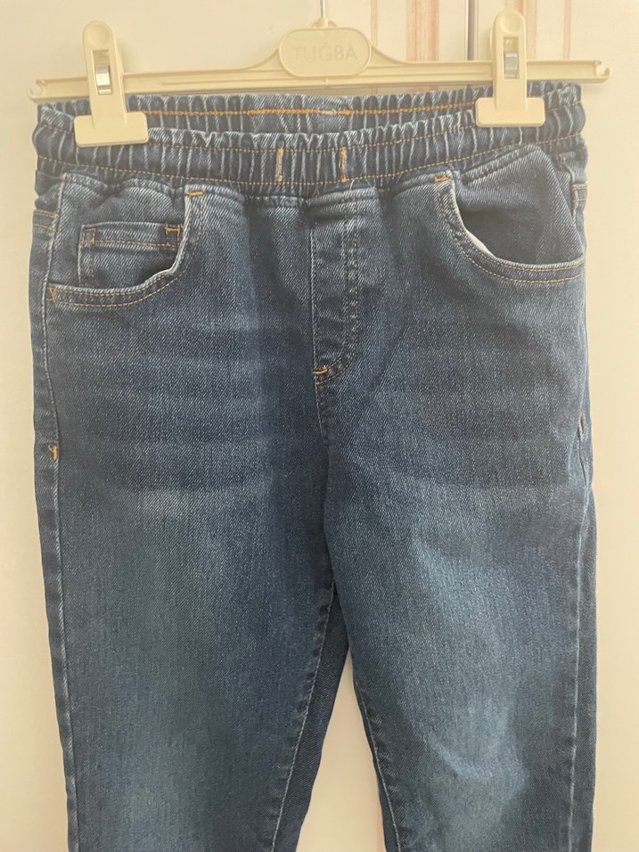 Erkek Çocuk Gri Bol Kesim Denim Pantolon - Görsel 3