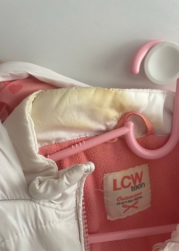 Kızlar için Beyaz Fermuarlı Mont - Görsel 4