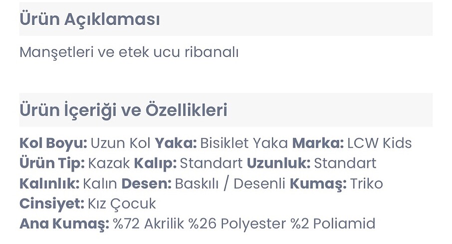 LC Waikiki 4/5 yaş