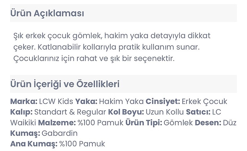 11-12 Yaş Beden 11/12 yaş