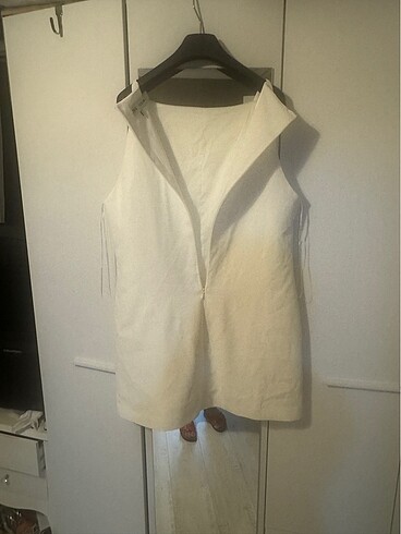 xl Beden ZARA BEYAZ MİNİ ELBİSE
