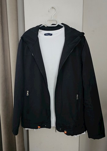 Siyah Fermuarlı Erkek Midi ince Mont - Görsel 4