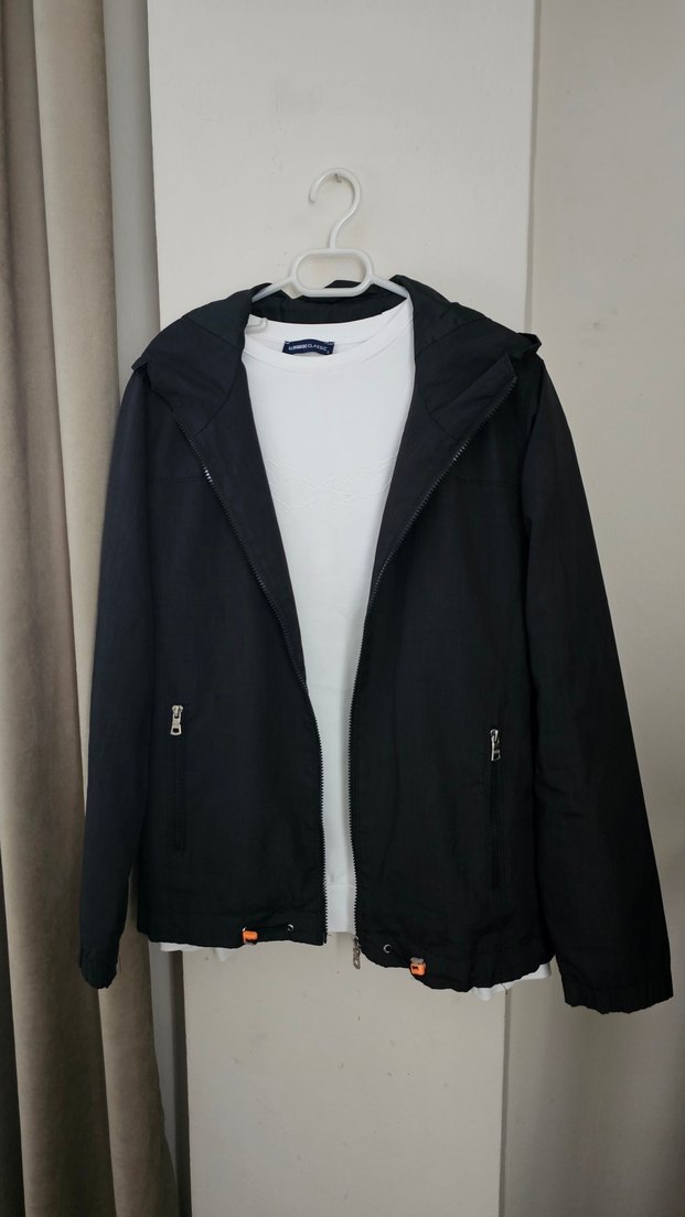 Siyah Fermuarlı Erkek Midi ince Mont - Görsel 4