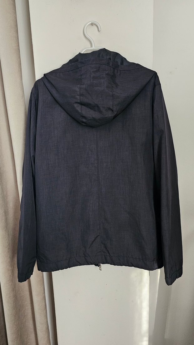 Siyah Fermuarlı Erkek Midi ince Mont - Görsel 2