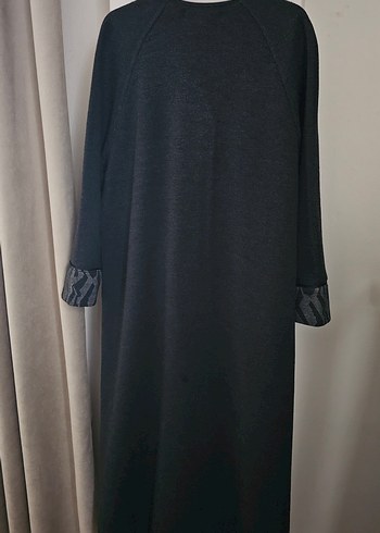 Düğmeli Uzun füme renk çelik örme kaban - Görsel 2