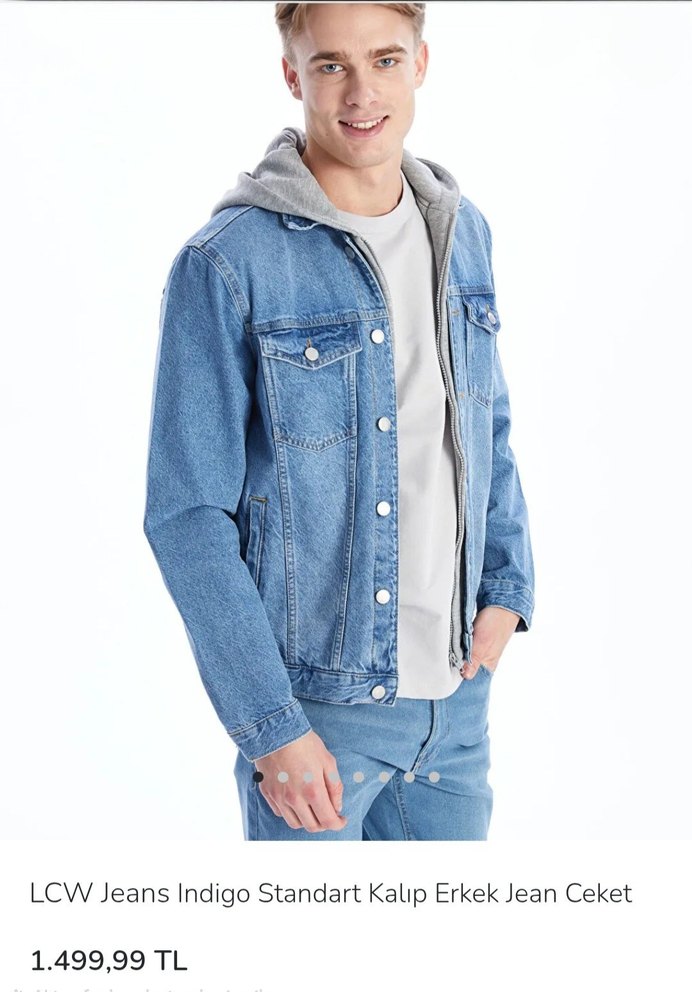 LCW Gri erkek Denim Ceket - Görsel 3