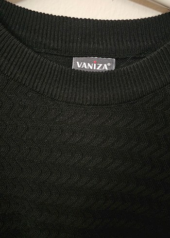 Siyah Triko Uzun Kollu Salaş Elbise - Görsel 2