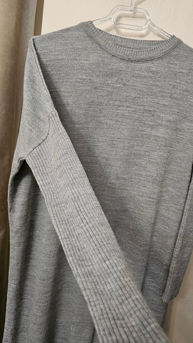 Gri Kadın Uzun Örgü Elbise - Görsel 3