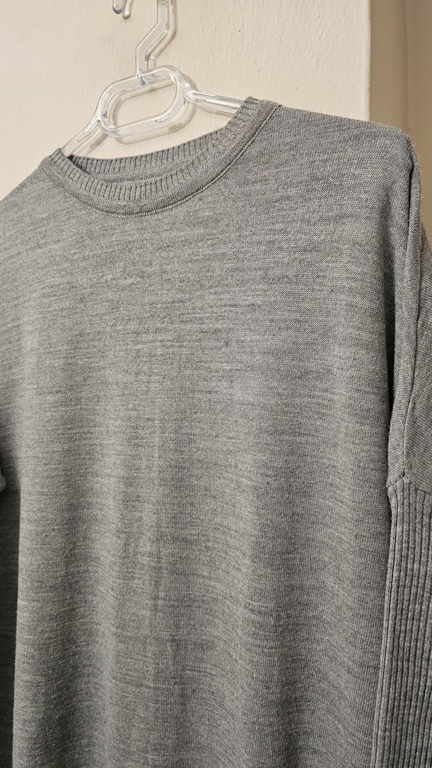 Gri Kadın Uzun Örgü Elbise - Görsel 2