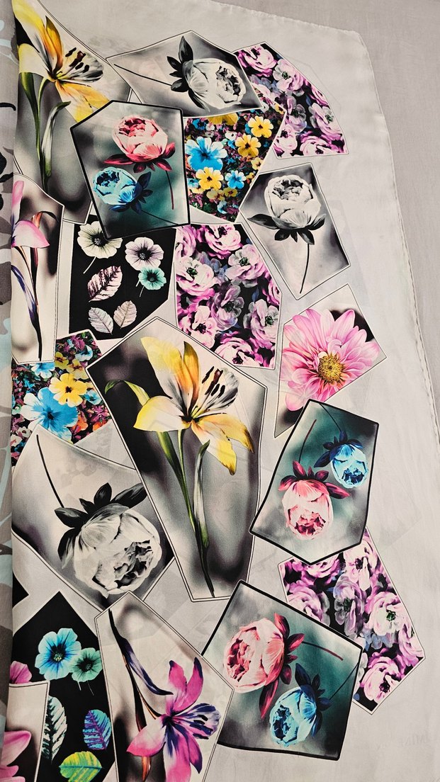 Armine twill ipek eşarp - Görsel 2