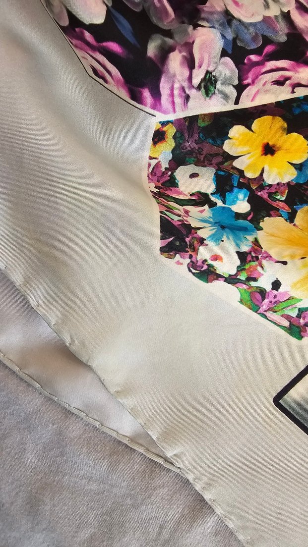 Armine twill ipek eşarp - Görsel 3