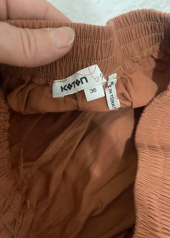 Koton Kadın Kahverengi Uzun Fırfırlı Etek