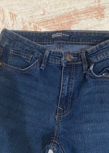 l Beden Kadın Lacivert Midi Boy Regular Fit Kot Pantolon