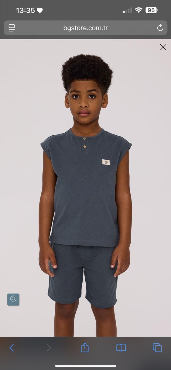 Gri Baskılı Çocuk Atlet - Görsel 2