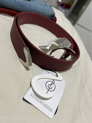 Bershka Yuvarlak Tokalı Kemer Bordo