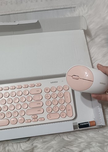 Pastel Pembe Yuvarlak Tuşlu Klavye - Görsel 2