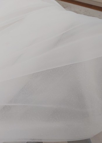 Straplez  Uzun Beyaz Gelinlik - Görsel 11