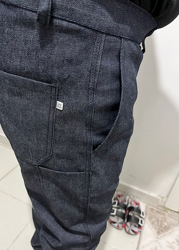 Diğer Gri Regular Fit Denim Erkek Pantolon 52 beden