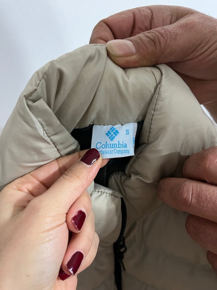 Columbia Beyaz Yelek Yüksek Yakalı Fermuarlı - Görsel 3