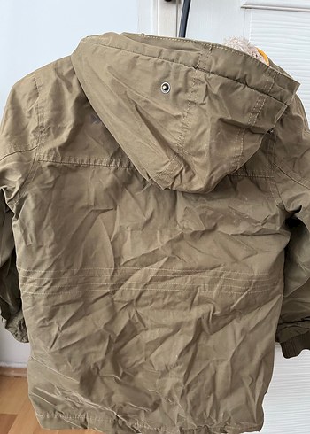 Erkek Çocuk haki yeşil Fermuarlı Streetwear Kaban - Görsel 4