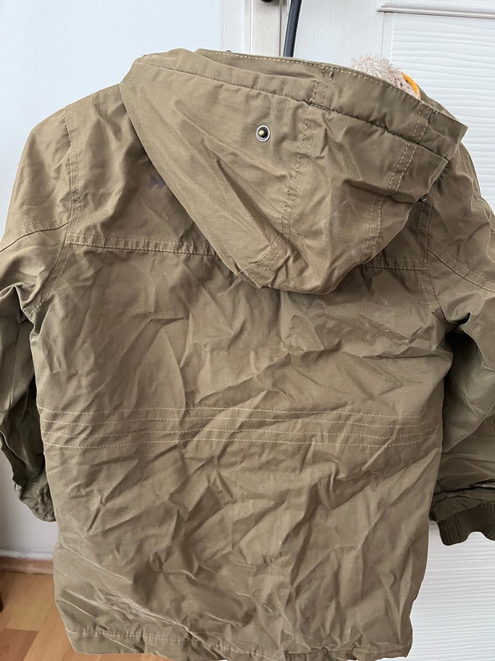 Erkek Çocuk haki yeşil Fermuarlı Streetwear Kaban - Görsel 4