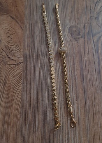 Diğer Altın Renkli Zincir Detaylı Vintage Bileklik