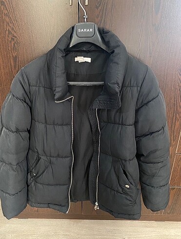 H&m siyah puffy şişme oversize mont
