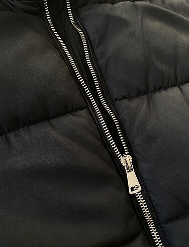 s Beden siyah Renk H&m siyah puffy şişme oversize mont