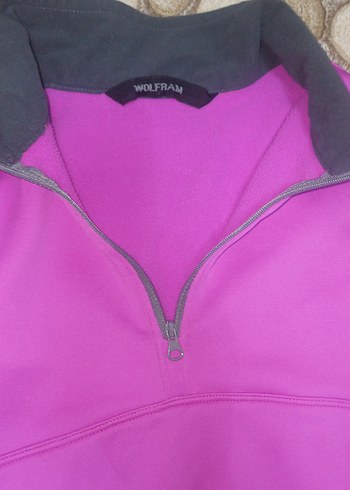 Mor Fermuarlı Yarım Boğazlı Kadın Sweatshirt outdorr - Görsel 8