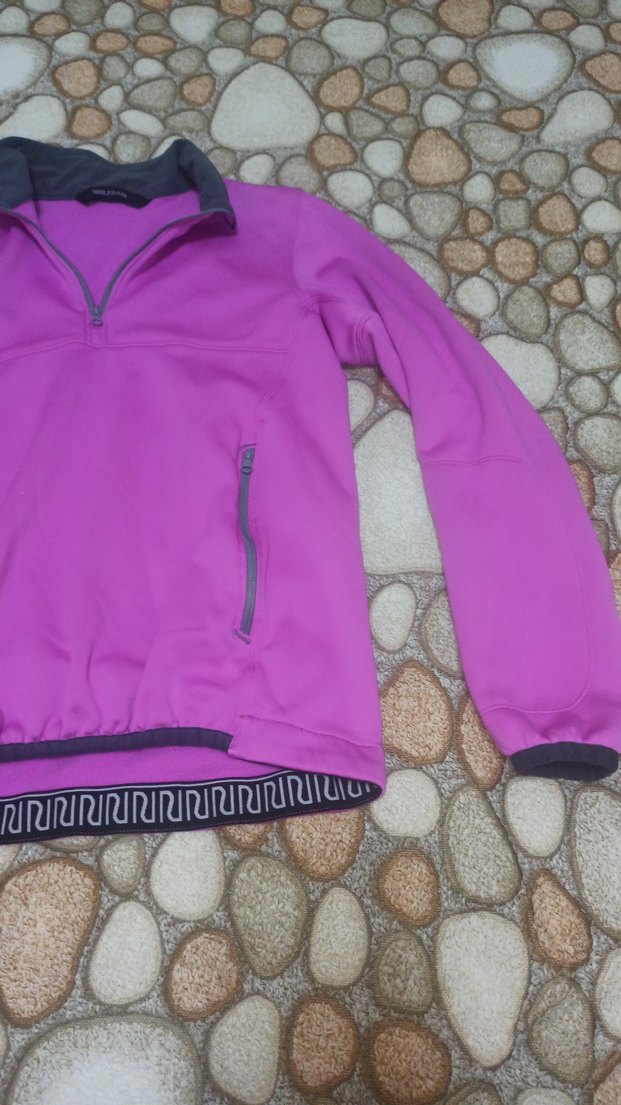 Mor Fermuarlı Yarım Boğazlı Kadın Sweatshirt outdorr - Görsel 5