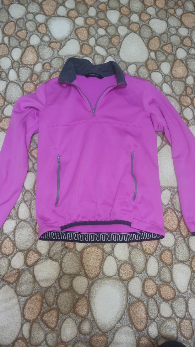 Mor Fermuarlı Yarım Boğazlı Kadın Sweatshirt outdorr - Görsel 2