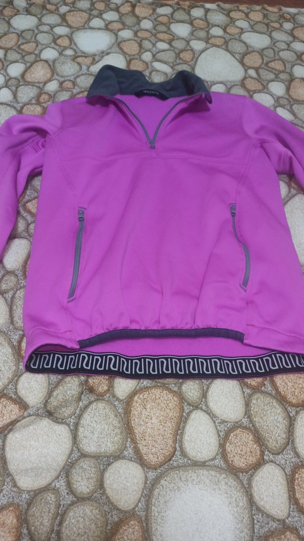 Mor Fermuarlı Yarım Boğazlı Kadın Sweatshirt outdorr - Görsel 3