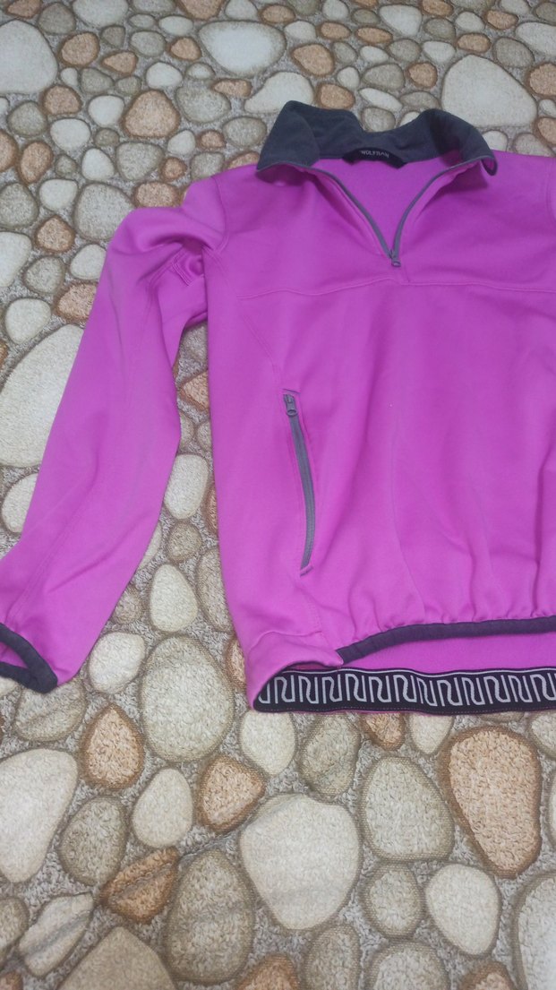 Mor Fermuarlı Yarım Boğazlı Kadın Sweatshirt outdorr - Görsel 4