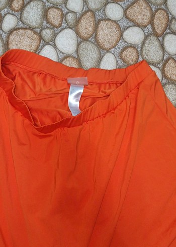 xxl Beden turuncu Renk Turuncu Rahat Kesim Etek