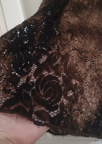 Dantelli markalı tunik bluz - Görsel 5