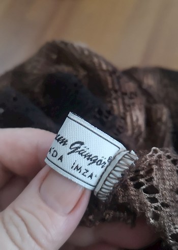 Dantelli markalı tunik bluz - Görsel 11