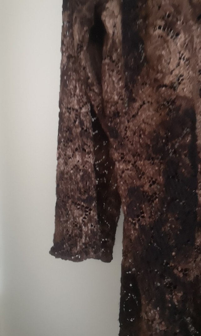 Dantelli markalı tunik bluz - Görsel 3