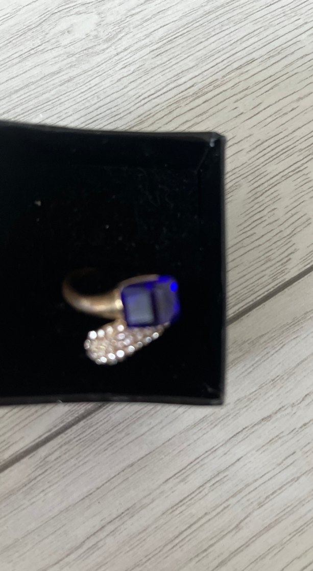 Mavi Payetli Kadın Yüzük - Görsel 4