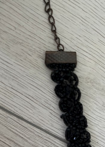 Siyah Zincir Detaylı Yılan Desenli Gotik Bileklik - Görsel 4